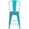Flash Furniture Teal Metal Counter Stool, 24", PK4 4-ET-3534-24-CB-WD-GG - alternate 5